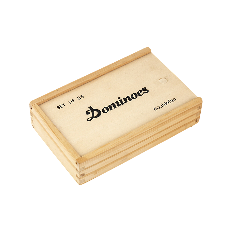 Alkuperäinen puu kaksinkertainen yhdeksän puulaatikko Dominoes
