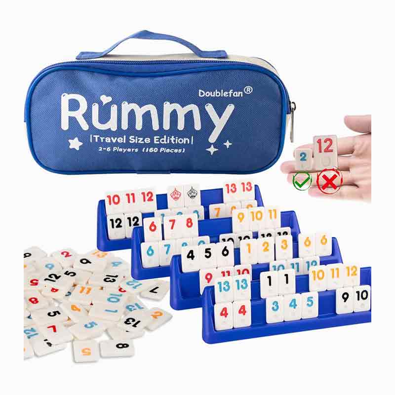 6 pelaajaa Mini Rummy Number -kortti -sarja